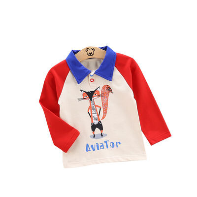 

0-4T Spring Autumn Casual Fashion Baby Cartoon Printing Long Sleeve Top Kids Blouse