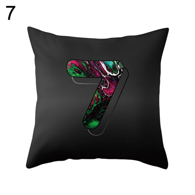 

Colorful Number Figure Pillow Case Cushion Cover Sofa Bed Car Cafe Office Decor