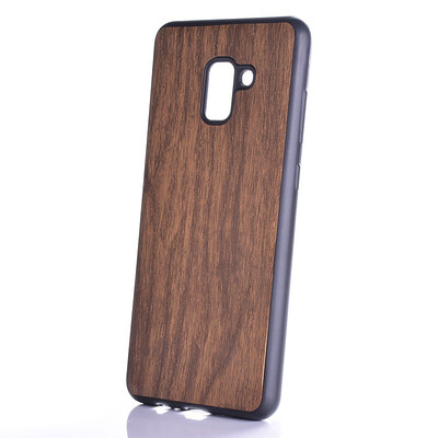 

case for Samsung Galaxy A730 woodLike soft TPU silicone PC wood pattern PU leather skin funda covers for Galsxy A730 case capa