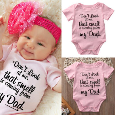 

US Newborn Kids Baby Girl Clothes Funny Romper Bodysuit Jumpsuit Outfits Sunsuit