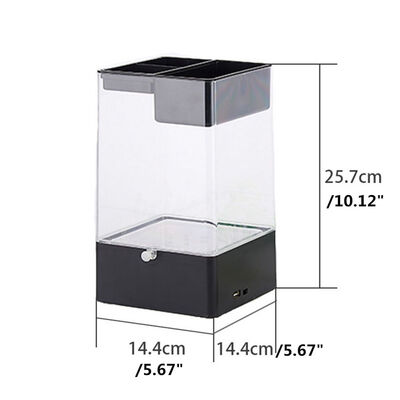 

UpperX LED Light Square USB Interface Aquarium Ecological Office Desk Fish Tank Filter Black transparent