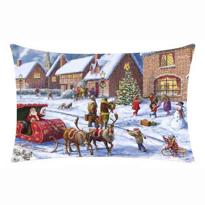 

〖Follure〗Merry Christmas Rectangle Cushion Cover Throw Pillow Case Pillowcase