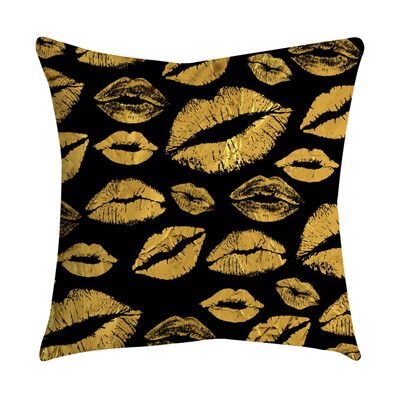

〖Follure〗Rose Black Gold Cushion Cover Square Pillowcase Home Decoratio