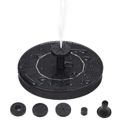 

6V 1W Solar Powered Fountain Free Standing Solar DIY Birdbath Fountain Pump Outdoor Floating Water Fountain Panel Kit for Fish Tan