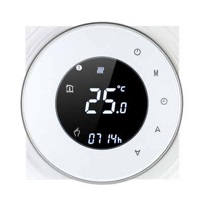 

16A Programmable Electric Heating Thermostat Temperature Controller Touchscreen LCD with Backlight Voice Control Function