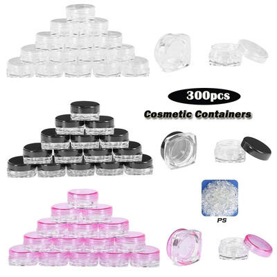 

Willstar 200300pcs 3g Professional Cosmetic Makeup Jar Pot Face Cream Lip Balm Containers