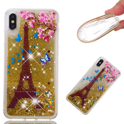 

Glitter Liquid Case for Iphone XS Max Fashion Pattern Bling Rugged Shockproof Soft TPU Cover