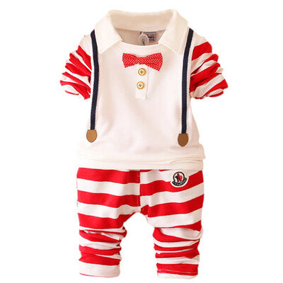 

Boys Clothes Sets Long Sleeve Fashion Striped Childrens Clothing For Boy SpringAutumn Boys Sets