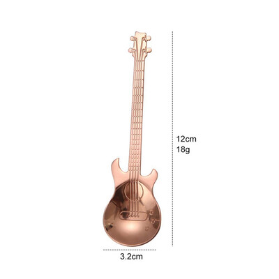

1Pc Creative Stainless Steel Guitar Shape Coffee Spoon Kitchen Tableware Cutlery