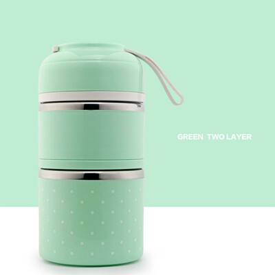 

Creative Dinnerware Sets Handheld Japanese-style multi-layer stainless steel for Kids Food Container