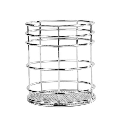 

304 Stainless Steel Decorative Desktop Storage Elegant Holder Metal Stationery Container Office Supplies Cosmetics Makeup Brush Ho