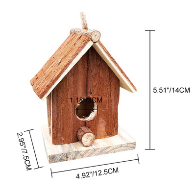 

Bird Hanging House Provides Bird Entertainment For Outdoor Wooden Bird House Custom Cedar Side Double Slanted Bird House Net