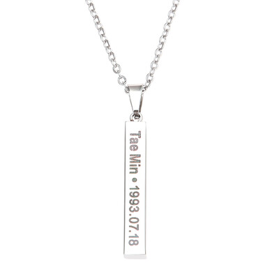 

KPOP SHINee Member Titanium Birthday Pendant Necklace Perfect Gift for FANS