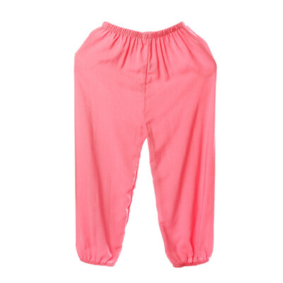 

New Summer Kids Pants Children Boys And Girls Thin Elastic Waist Cotton Casual Full Length Pants