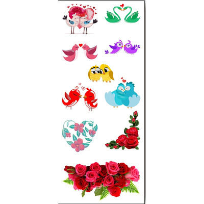 

〖Follure〗10Pcs Animal Tattoo Stick Environmental Protection Waterproof