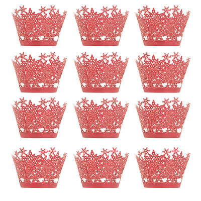 

Tailored Christmas Lace lasing Cut Hollow Baking Cup Muffin Holder Cake Paper