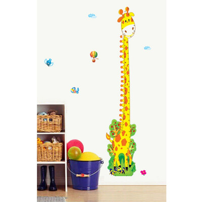 

Chic Cute Giraffe Pattern Kids Growth Graphic Height Measurement PVC Wall Stickers DIY Decoration