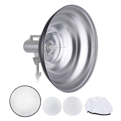 

70cm 276 Inch Waved Beauty Dish Reflector with Honeycomb Soft Cloth Two Mini Reflectors Photography Accessory for Bowens Mount