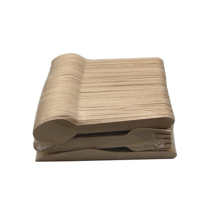 

Perfect Stix Green Cutlery 100ct Wooden Disposable Cutlery Kit of 85 Forks 85Spoons 85 Knives 6" Length Pack of 255