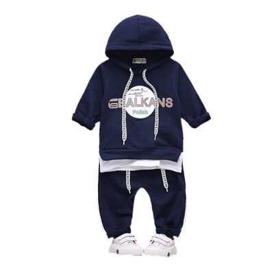 

Autumn Long Sleeve Hoodie Set Fashion Boy Clothes Print Long Sleeve Top Sports Pants Cool Baby Boy Clothes Set