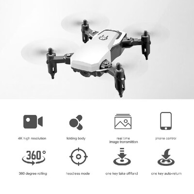 

LF606 24G RC Drone with Camera 4K WiFi FPV Mini Drone for Kids Beginner Altitude Holding Headless Mode Quadcopter with Portable B
