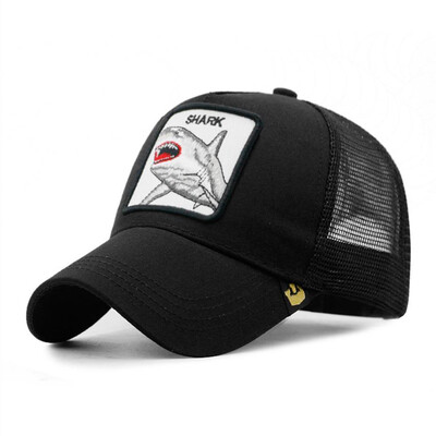 

Unisex Women Men Animal Embroidery Patches Mesh Baseball Cap Summer Fashion Sports Outdoor Snapback Hat