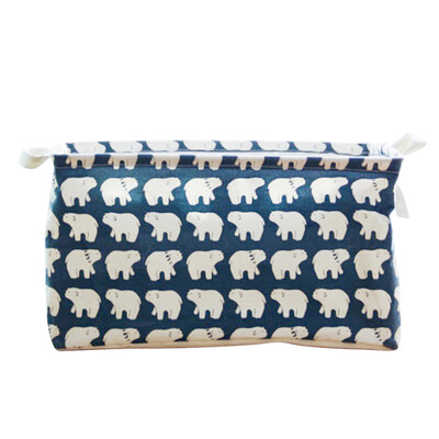 

Funny Cartoon Animal Printed Cotton With Hand Sundries Storage Basket Home Garden Storage Organization
