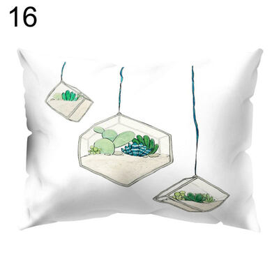 

Fresh Flower Cactus Throw Pillow Protector Case Cushion Cover Bedding Articles