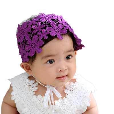 

Newborn Baby Headband Girls White Lace Flower Hair Band Kids Cute Hairband Accessories 0-3T