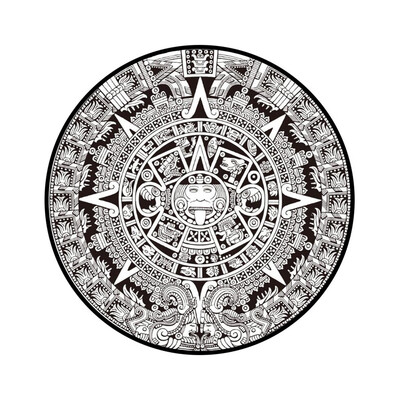 

Gobestart European Mandala Flower Series Round Carpets for Room Computer Chair Area Rug