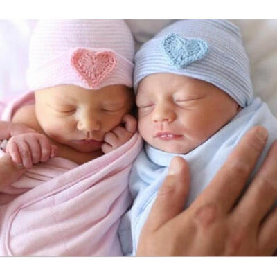 

Cute Newborn Baby Infant Girl Toddler Comfy Heart Striped Hospital Cap Beanie Hat 0-6M