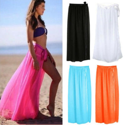 

Summer Lady Swimwear Bikini Cover Up Chiffon Beachwear Swimsuit Wrap Skirt Dress
