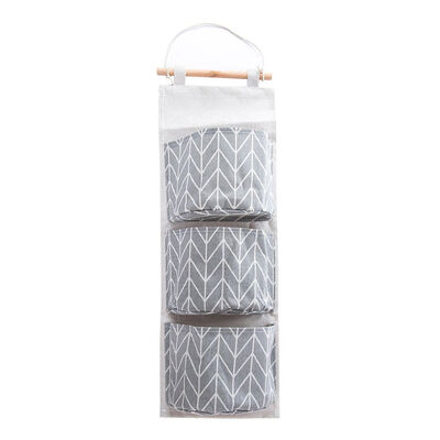 

Home 3 Pockets Closet Hanging Organizer Storage Bag Kids Room Bedroom Door Keys Cell Phone Organizer Pouch