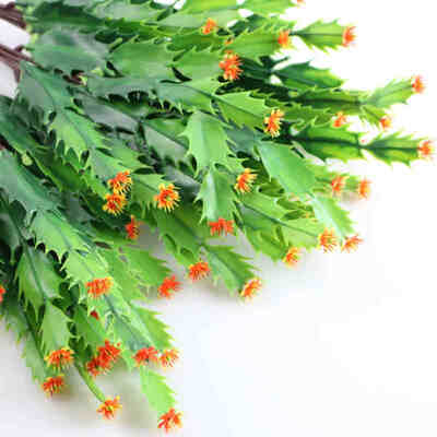 

Pack Of 1 Artificial Crab Cactus Branch Fake Plant Greenery Stem Indoor Outside Home Garden Office Wedding Decor