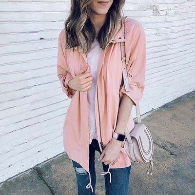 

〖Follure〗Womens Ladies Cardigan Solid Long Sleeve Pocket Coat Outerwear Trench Coat