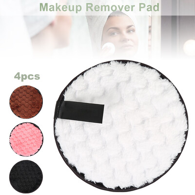 

4PCS Reusable Microfiber Face Cleaner Puff Makeup Remover Pads