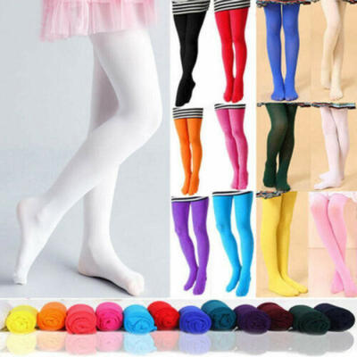 

UK Kids Girls Tights Pantyhose Hosiery Stockings Party Ballet Dance Socks 1-9Y