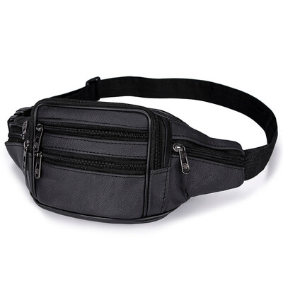 

Tailored Fashion Simple Neutral Outdoor Leather Messenger Bag Waist Bag Chest Bag