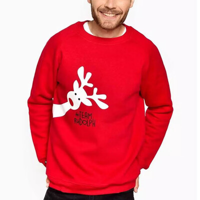 

Christmas Kid Mom Dad Pullover Sweatshirt Jumper Family Matching Cotton Casual Hooded Top Blouse