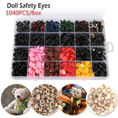 

1040752150 PCS ColorfulBlack Plastic Safety Eyes&Noses with Washers Assorted Sizes