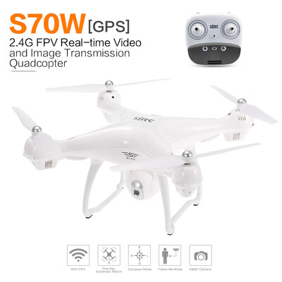 

SJ RC S70W 1080P 120° Wide Angle Camera Wifi FPV Drone Altitude Hold G-sensor Follow Me GPS RC Quadcopter w 3 Battery