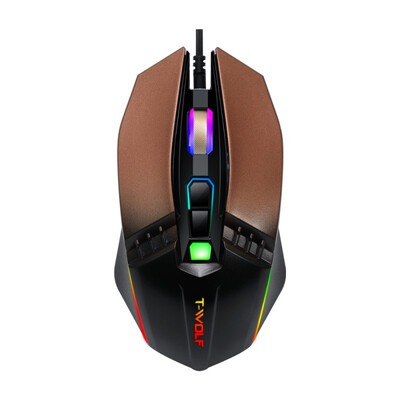 

Computer USB Wired RGB Gaming Mouse Laptop PC Ergonomic Optical Light Up Mice 7 Colors Backlight 4-Speed 800120016002400 DPI