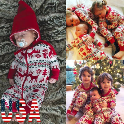 

Winter Newborn Infant Baby Girl Boy Xmas Clothes Romper Jumpsuit Outfit Bodysuit