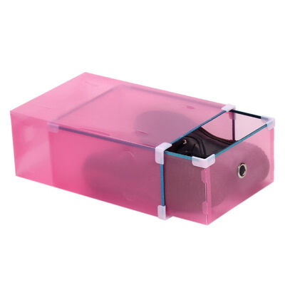 

Plastic Shoe Box Transparent Storage Box Drawer Type High Heel Shoes Boxes DIY Shoebox Drawer Case Organize For Men Women