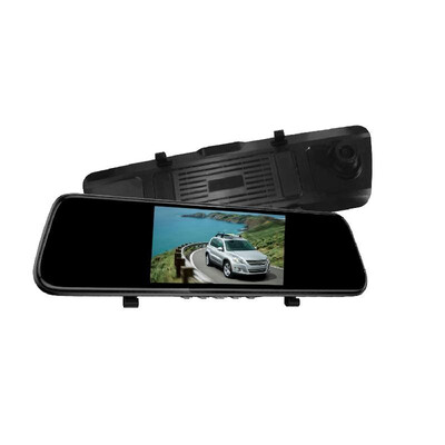

55" Double Lens Wide Angle Car Mirror Dash Came Multimedia Touch Screen DVR Rearview Camera Streaming Video Recorder 1080P Extern
