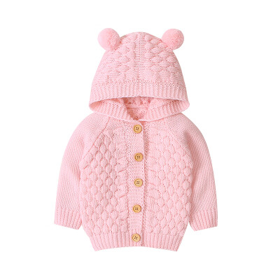 

Baby Girls Outerwear Coats 2019 New Cute Cartoon Bear Cotton Knit Cardigan Kids Clothes Baby Boys Knitted Coat Girl Boy Clothes