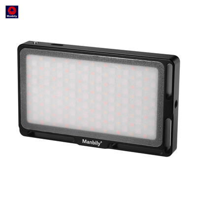 

Manbily Portable RGB LED Video Light Panel Dimmable 2500K-8500K Mini Pocket Camera Fill Light with OLED Screen 360 Colors 9 Specia