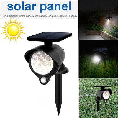 

〖Follure〗Solar Powered Lamp 12 LEDs In-Ground Light Waterproof Landscape Wall Light