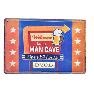 

20x30cm Vintage Beer Retro Metal Iron Painting Signs Poster Plaque Bar Pub Club Wall Vintage Party Decor Plaque Vintage Embossed