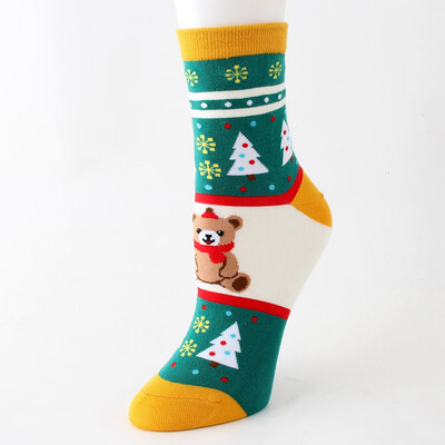 

Womens Socks Warm Christmas Cotton Socks Cosy Female Cute Snowman Santa Claus Reindeer Bear Man Printed Hosiery